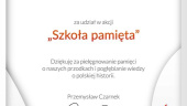 Szkoła pamięta - dyplom